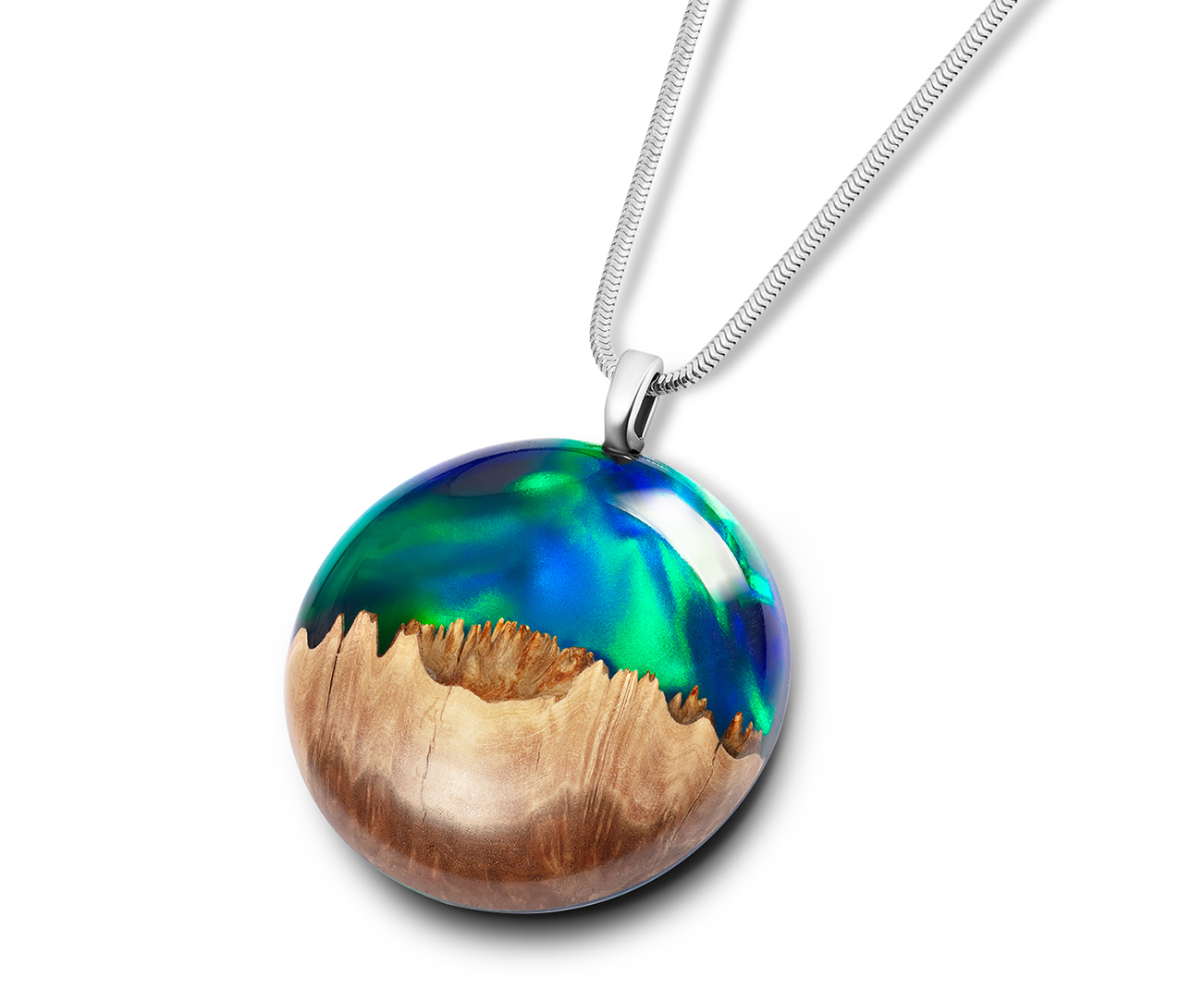 Naszyjnik Aurora Borealis kółko